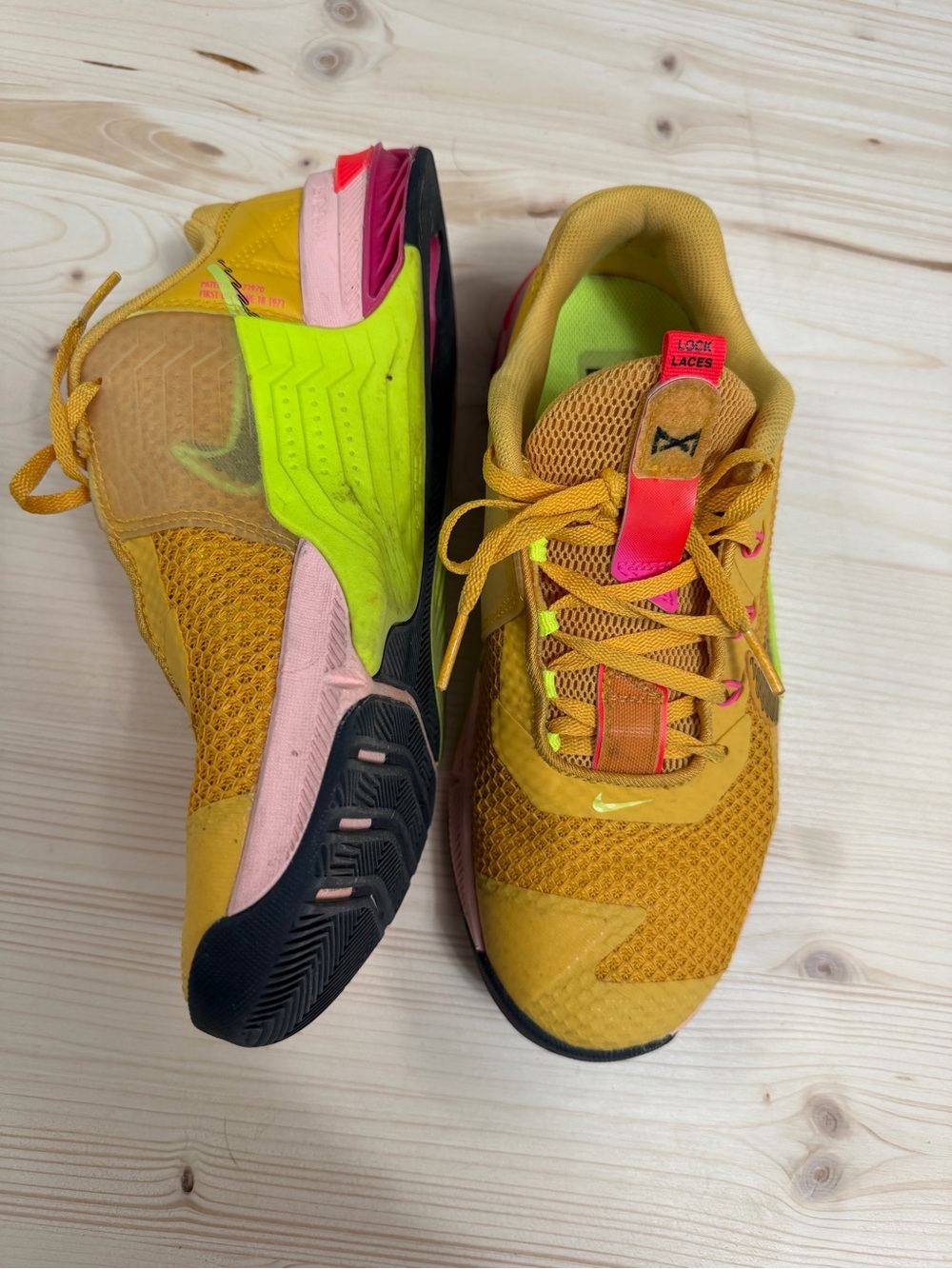Nike Vibrant Multicolor Athletic Sneakers - Yellow, Neon Green, Pink Accents